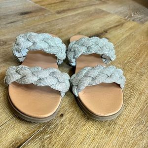 Steve Madden braided rhinestone sandal. Size 9. EUC.